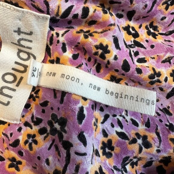 Vintage Thought Womens Prairie Ruffle Balloon Sleeve Pockets Maxi Dress Size 8 - Picture 14 of 15